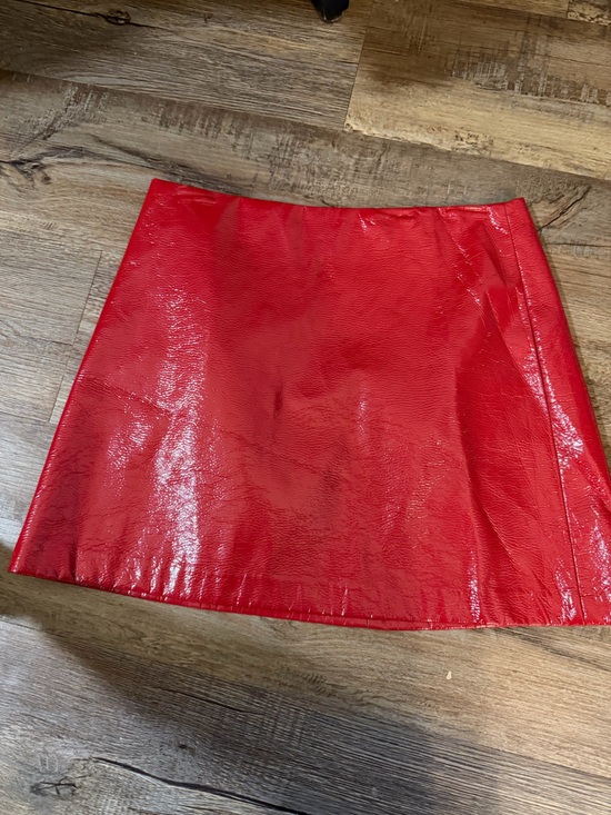 Forever 21 Dresses & Skirts - Forever 21 Shiny Red Faux Leather Mini Skirt
